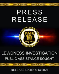 South River Lewdness Investigation New York Man Wanted on Five Charges, Police Seek Public’s Help