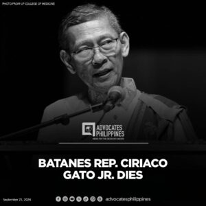 Ciriaco Gato Jr. Death Batanes Congressman Reportedly Dies on September 21, 2026